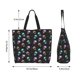 thumbnail image 5 of Disketp purple cyan brown Skull Bolsa Tote Estampada para Mujer, Bolso de Hombro y de Mano para Compras y Viajes, 5 of 8