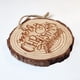 thumbnail image 2 of Adornos de madera para árbol de Navidad con cuero • Colgantes redondos tallados • Juego de 12 piezas • Decoración rústica del hogar • Manualidades en madera ecológicas, 2 of 2