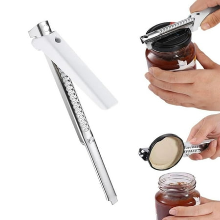 

QLFSCXG Adjustable Jar Opener for Seniors with Arthritis New Multifunctional Stainless Steel Can Opener Jar Lid Openers for Seniors Jar Opener for Weak Hands Manual Jar Bottle Opener (White)