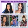 thumbnail image 3 of extensiones de cabello trenzado, extensiones de cabello trenzado de cáñamo súper sintético, trenzas de colores, trenzas de cabello sintético para trenzas de cabello de moda para damas, mezcla de azul, 3 of 7