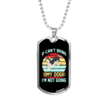 thumbnail image 1 of Not Going Without My Dog Necklace Stainless Steel or 18k Gold Dog Tag 24" Chain, 1 of 8