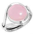 thumbnail image 1 of 925 Sterling Silver Ring For Women - Men Pink Rose Quartz Gemstone Silver Ring Size 6 January Birthstone Elegant Silver Ring Size 6 Mothers' Day Gift For Mom Gemstone 925 Silver Jewelry, 1 of 5