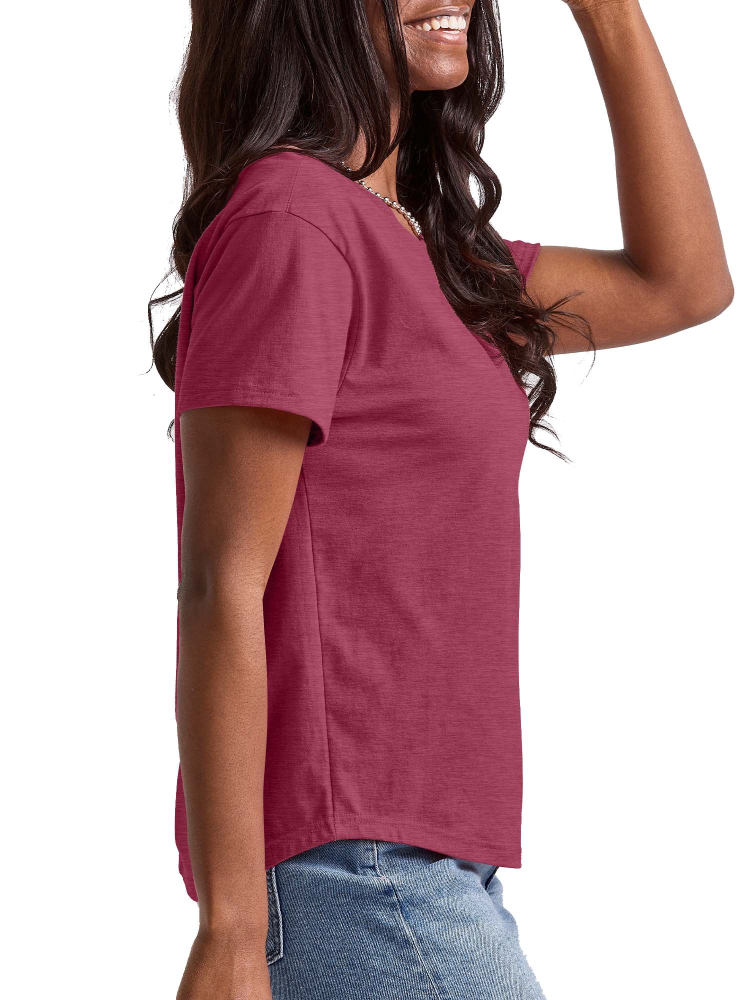 Women’s Tri-Blend Relaxed-Fit T-Shirt with Curved Hem