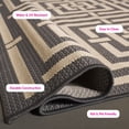 thumbnail image 6 of Safavieh Courtyard Ariana Geometric Indoor/Outdoor Area Rug, Gray/Cream, 5'3" x 7'7", 6 of 14