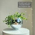 thumbnail image 5 of Disco Ball Planter – Value Package: Disco Planter with Chain, Macrame Hanger and Acrylic Stand, Includes Self Watering Insert, Preppy Room Decor, Funky Decor | 8 inch Silver, 5 of 5
