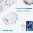 thumbnail image 5 of USB C Cable,USB A to USB C Cables 3pack 6ft FiveBox Nylon Braided 3A Fast Charging Cord Type C Charging Cable with 1pc Three Port USB Wall Charger Block(White), 5 of 7
