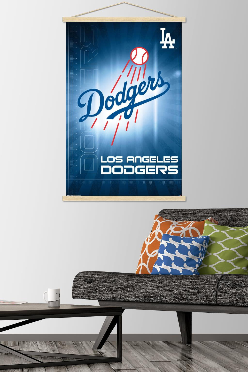 MLB Los Angeles Dodgers - Logo 16 Wall Poster with Wooden Magnetic Frame, 22.375" x 34"