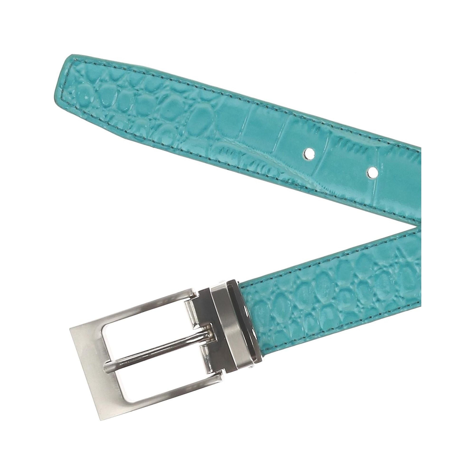 CTM Leather Croc Print Belt