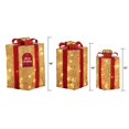 thumbnail image 4 of Holiday Time 3-Piece Lighted Glittering Gift Boxes Outdoor Decor, with 70 Warm White LED Lights, 4 of 4