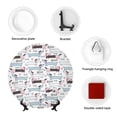 thumbnail image 4 of Zufioo Dachshund Dog Puppy Print Bone China Decorative Plate, Ceramic Dinner Plate with Stand Ceramic Decoration Homewares-6in, 4 of 6