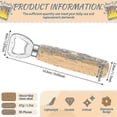 thumbnail image 2 of 50 Pcs Wood Wine Bottle Opener Stainless Steel Bottle Opener Wood Handheld Heavy Duty Bartender Bottle Openers Cider Bottle Opener Engraved Gift Set F, 2 of 5