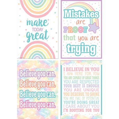 Teacher Created Resources Pastel Pop Positive Posters Set of 4
