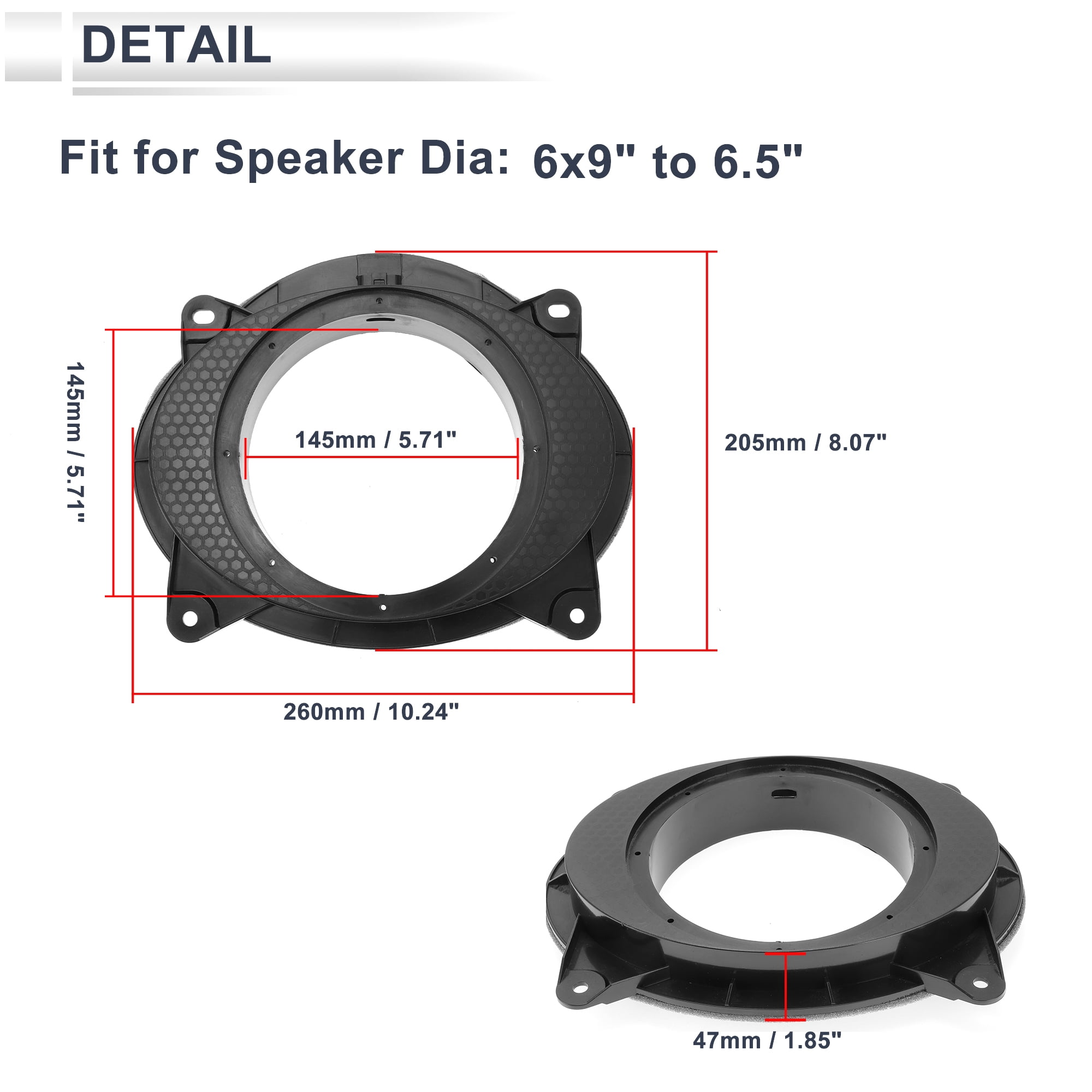 Unique Bargains Speaker Spacer Ring for Toyota 6x9 to 6.5 Speaker Mounting Spacer