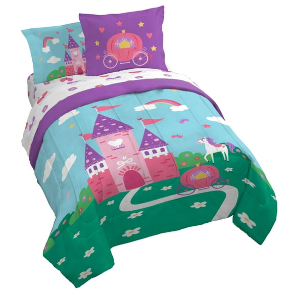 Sunny Side Up Magic Castle 5 Piece Toddler Size Bed Set with Sham