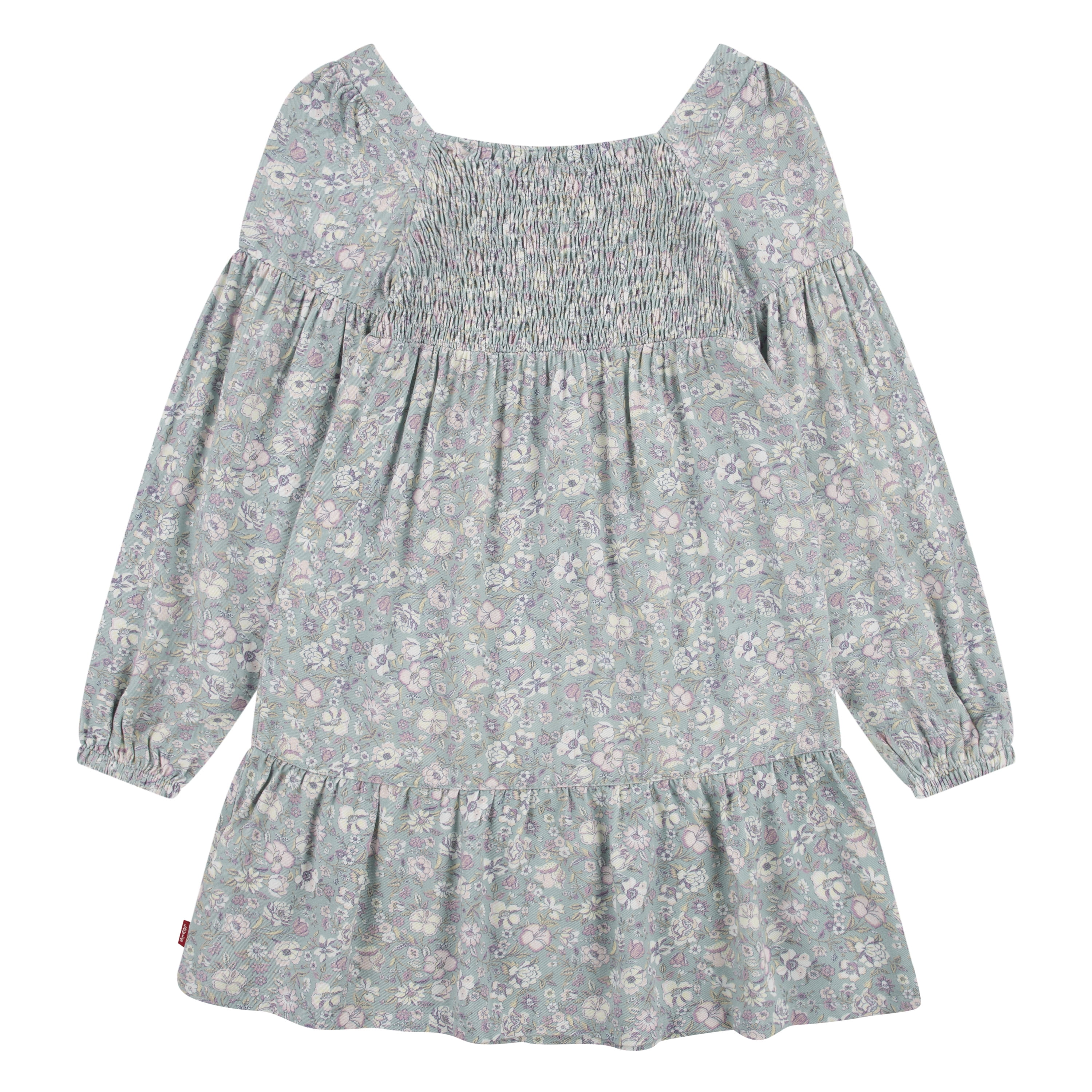 Levi Girls Long Sleeve Smocked Top Dress, Sizes 7-16