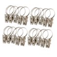 thumbnail image 2 of 40pcs Stainless Steel Window Shower Curtain Rod Clips Rings Drapery Clips, 2 of 3