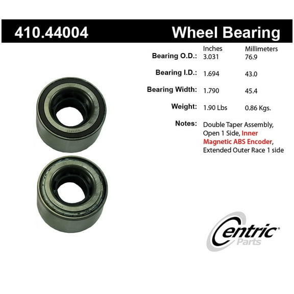 Centric 410.44004 Premium Wheel Bearing Fits select: 2005-2015 TOYOTA TACOMA