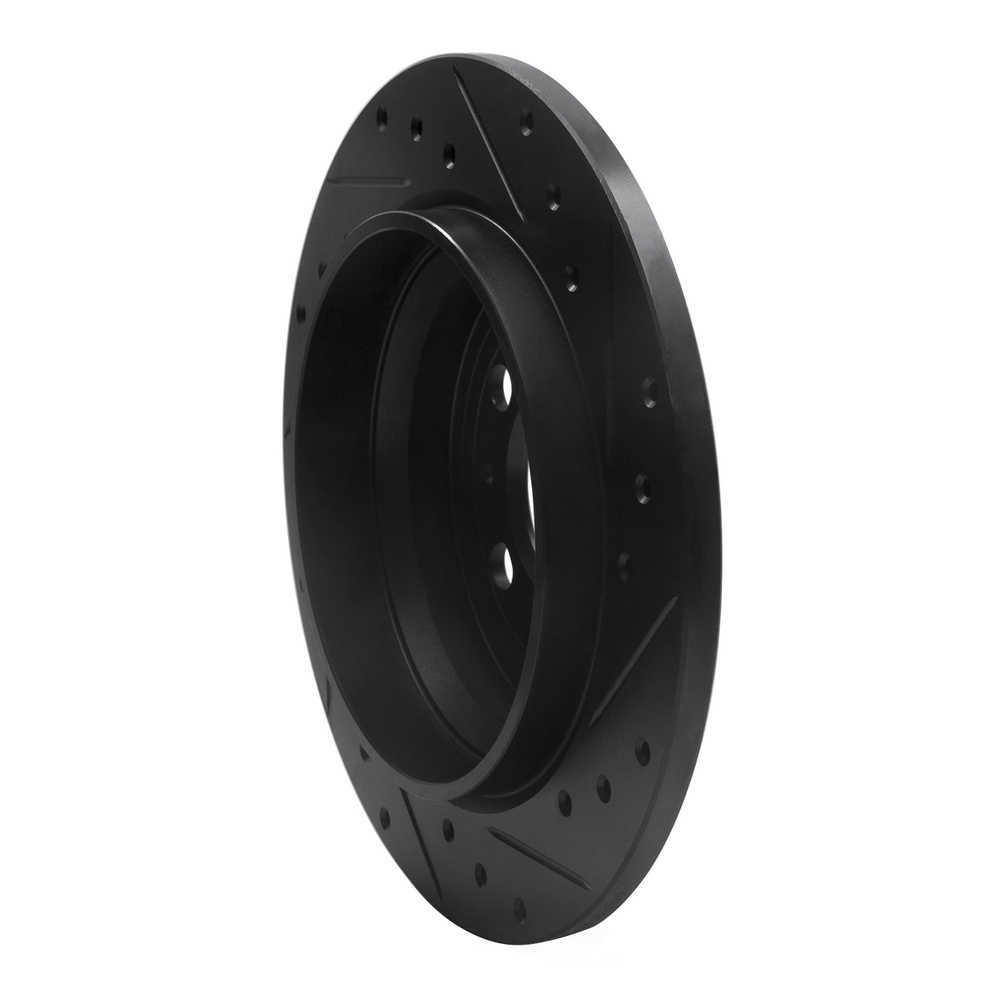 Dynamic Friction Company 633-27024L DFC Brake Rotor - Drilled And Slotted - Black