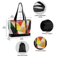 thumbnail image 2 of FORMRS Canvas Laptop Tote Bag for Women with 15.6" Computer Compartments Shoulder Handbag, Purple Triangles, 2 of 7