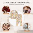 thumbnail image 7 of Saiise Insects In Plants Print Women Soft Pajama Sets,Long Sleeve Sleepwear Button Up 2-Piece Pjs Lounge Sets-Medium, 7 of 7