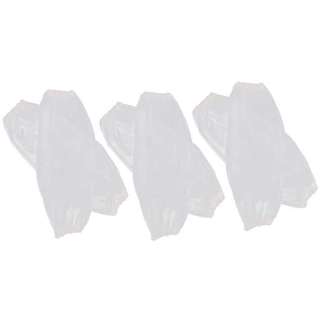 MERRYHAPY 3 Pairs Cleaning Sleeves Arm Sleeve Resistant Covers Kitchen Pvc Oversleeve Transparent