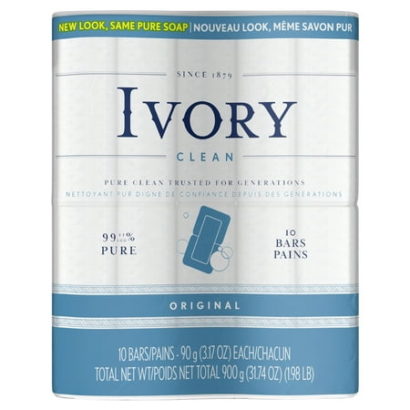Ivory Clean Original Personal Bar 3.17oz, 10 count