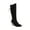 Black Suede Knee High Boots, variant on hopeusnice Women's Suede Knee High Boots Back Lace Up Buckle Chunky Heel Ankle Boots Fall Winter Shoes Brown 41