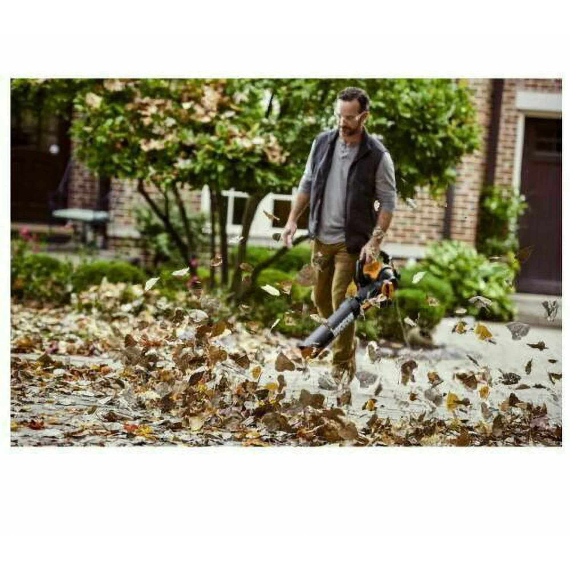 Souffleur De Jardin Sans Fil 24V - 2 Batteries, 5 Vitesses, Léger (2kg) Pour Feuilles, Herbe Et Neige