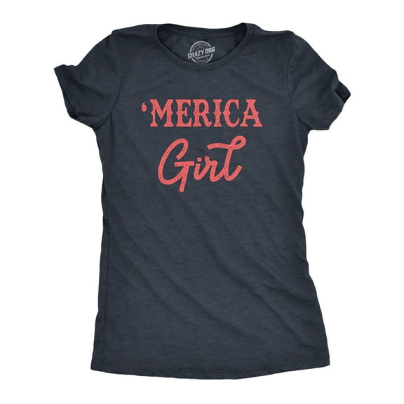 Womens Merica Girl T Shirt Funny Cute Fourth Of July Party Patriotic Tee for Ladies Womens Graphic Tees