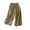 Khaki-09, variant on REALiKUN Womens Casual Loose Elastic Waist Cotton Trouser Cropped Wide Leg Pants