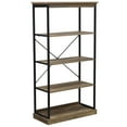 thumbnail image 2 of HOMCOM 4-Tier Industrial Modern Style Open Standing Bookshelf Organizer Storage Rack for Living Room, Bedroom, Brown / Black, 2 of 8