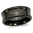 thumbnail image 1 of Bague Alliance pour Homme en Titane 9 mm Concave Noir Poli, 1 of 5