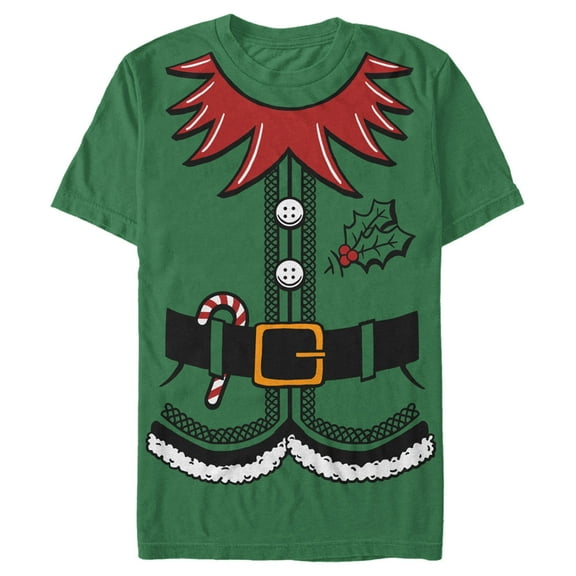 Men's Lost Gods Elf Costume Graphic Tee Kelly Green X Large