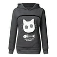 thumbnail image 1 of Cat Sweatshirt with Cat Pouch Women’s Sweatshirt Pouch Hood Tops Carry Breathable Pullover Blouse, 1 of 1