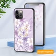 thumbnail image 6 of Compatible with iPhone 13 Pro Max Flower Pattern Case with Ring Glossy Ring Finger Grip Kickstand Holder Stand Bling Diamond Luxury Glitter Protection Fashion Shockproof Case for Girls Women, 6 of 11