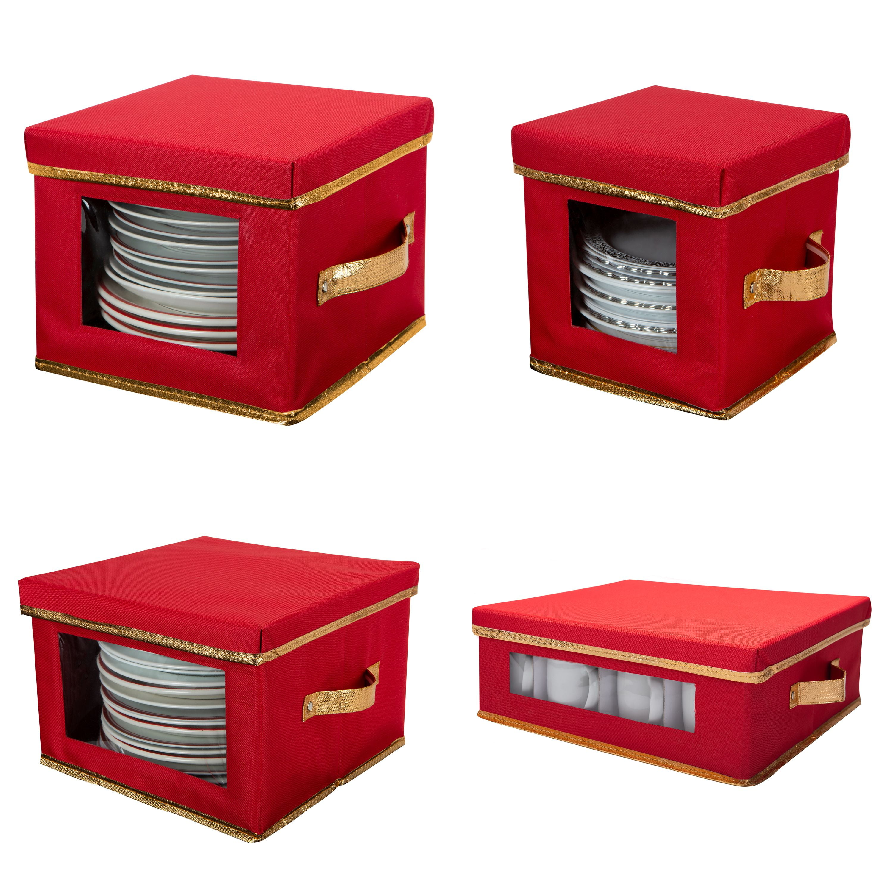 Simplify Christmas and Holiday China Storage Set (4pc Set)