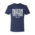 thumbnail image 2 of Wild Bobby Noah Was A Conspiracy Theorist Inspirational/Christian Men Premium Tri Blend Tee, Vintage Navy, XX-Large, 2 of 5