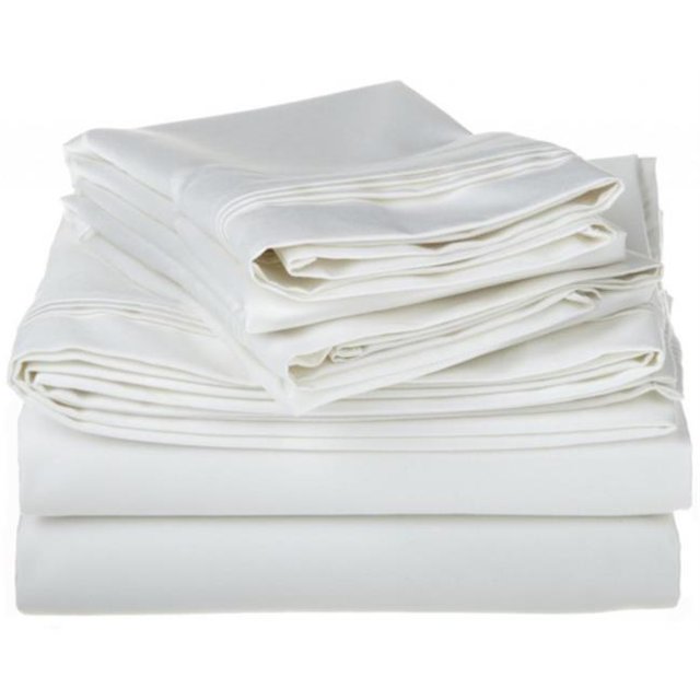 Egyptian Cotton 1000 Thread Count Solid Sheet Set California King-White