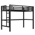 thumbnail image 6 of Bellemave Twin Loft Bed with Desk, Metal Loft Bed with Power Outlet and LED Lighting, Space Saving Noise Reduced Design for Dorm & Small Room, Black, 6 of 9