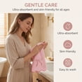 thumbnail image 4 of Unique Bargains Solid Cotton Elegant Border Hand Towels 28" x 13" Pink 1pk, 4 of 8