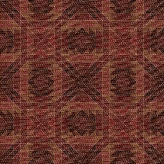 Ahgly Company Machine Washable Indoor Square Transitional Mahogany Brown Area Rugs, 5' Square