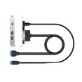 thumbnail image 4 of Adaptador de Panel Frontal USB 3.2 Gen2x2 de 20 Gbps, Conectores USB-C y USB A USB 3.2 Tipo e, Clave A, de 20 y 19 Pines., 4 of 5