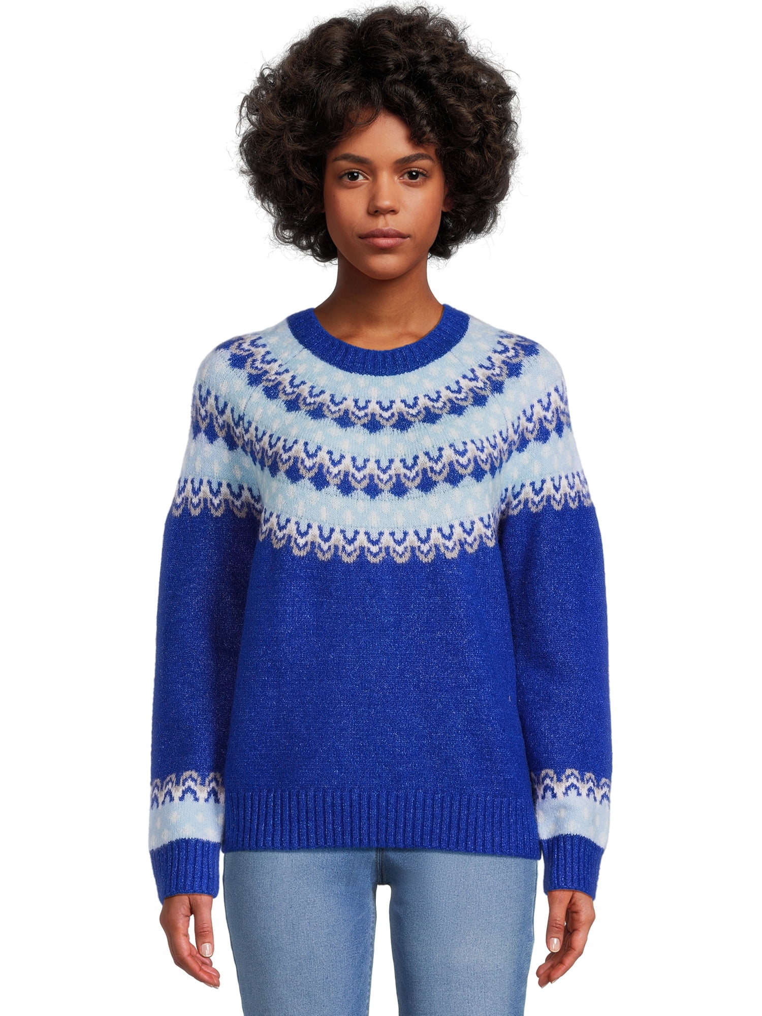 99 Jane Street Women's Crewneck Pullover Sweater with Long Raglan ...