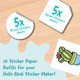 thumbnail image 3 of Paquete de recarga Hello Blink para Sticker Maker, 10 rollos, 400 pegatinas, 3 of 6