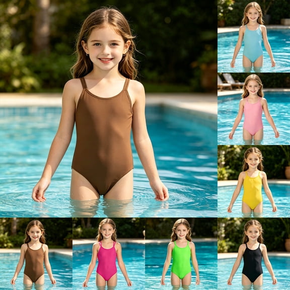 Teen Girls Bathing Suit Sleeveless Toddler 1 Piece Swimsuit Fashion Bathing Suit For Girl Girls Bathing Suits Size 10-11 Years
