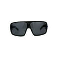thumbnail image 2 of Mens Sporty Robotic Shield Kush Gangster Plastic Sunglasses Black Blue, 2 of 4