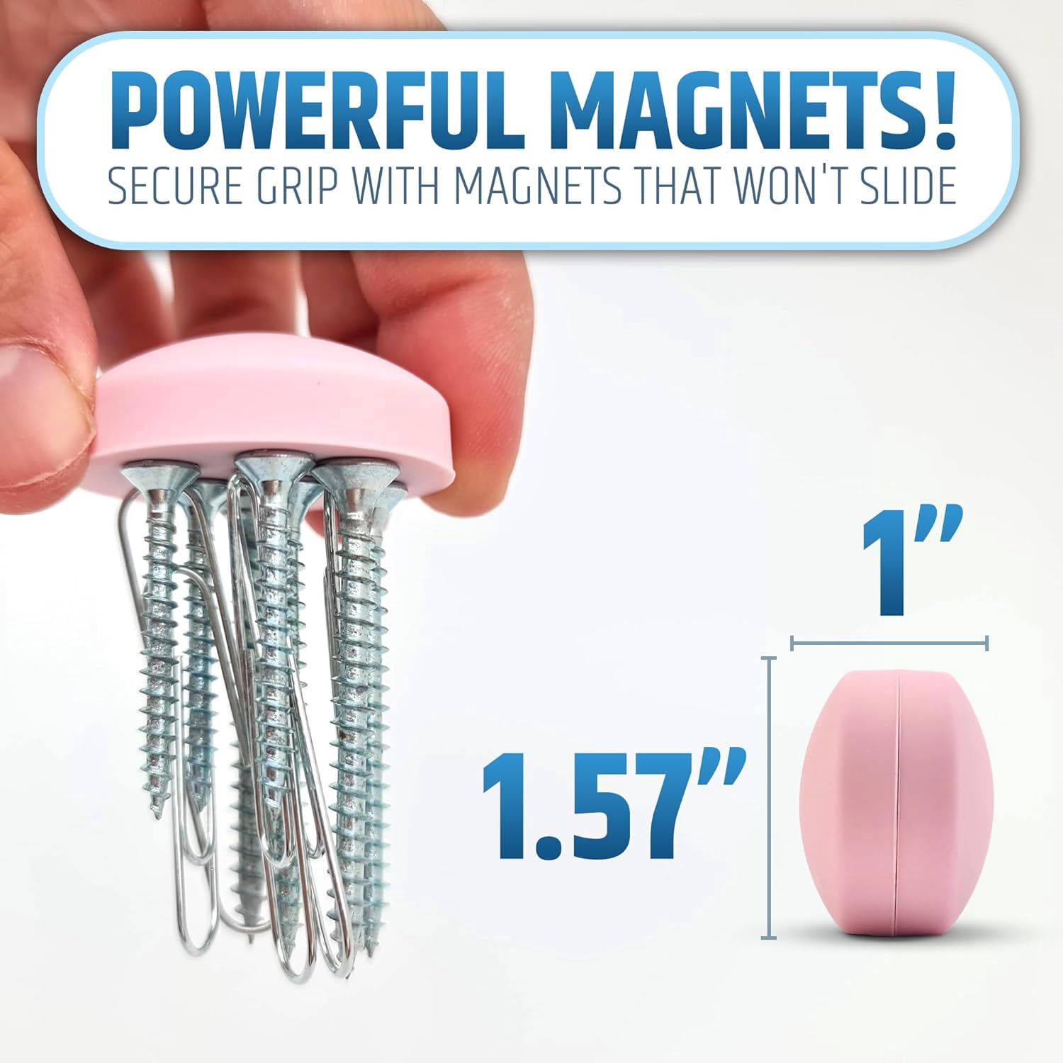 HMMAGNETS Magnetic Shower Curtain Weights with Rustproof Silicone Wrap, Pink, 4 Pairs