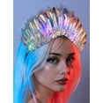 thumbnail image 5 of MODANU Light Up Laser Headbands LED Glowing Headpiece Flashing Crown Luminous Hair Hoop Tiara Headwear New Year Nightclub Birthday Cosplay Party Hair Accessories for Women and Girls, 5 of 7