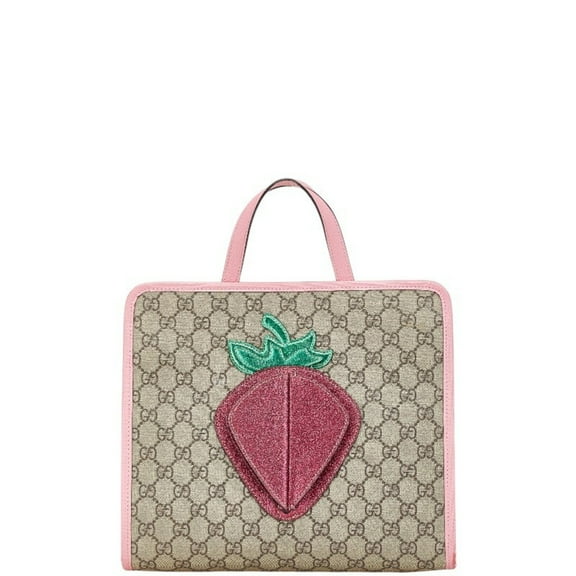 Pre-Owned Gucci Children's GG Supreme 3D Strawberry Tote Bag Handbag 630589 Beige... (Good)