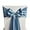 Dusty Blue, variant on Wedding Satin Silver Chair Sashes Bows 50 Pack Fitted Chair Ribbons 7x108 Inches Chairs Ties for Party Birthday Fiesta Engagement Ceremony Bridal Shower Decor - Silver, 50